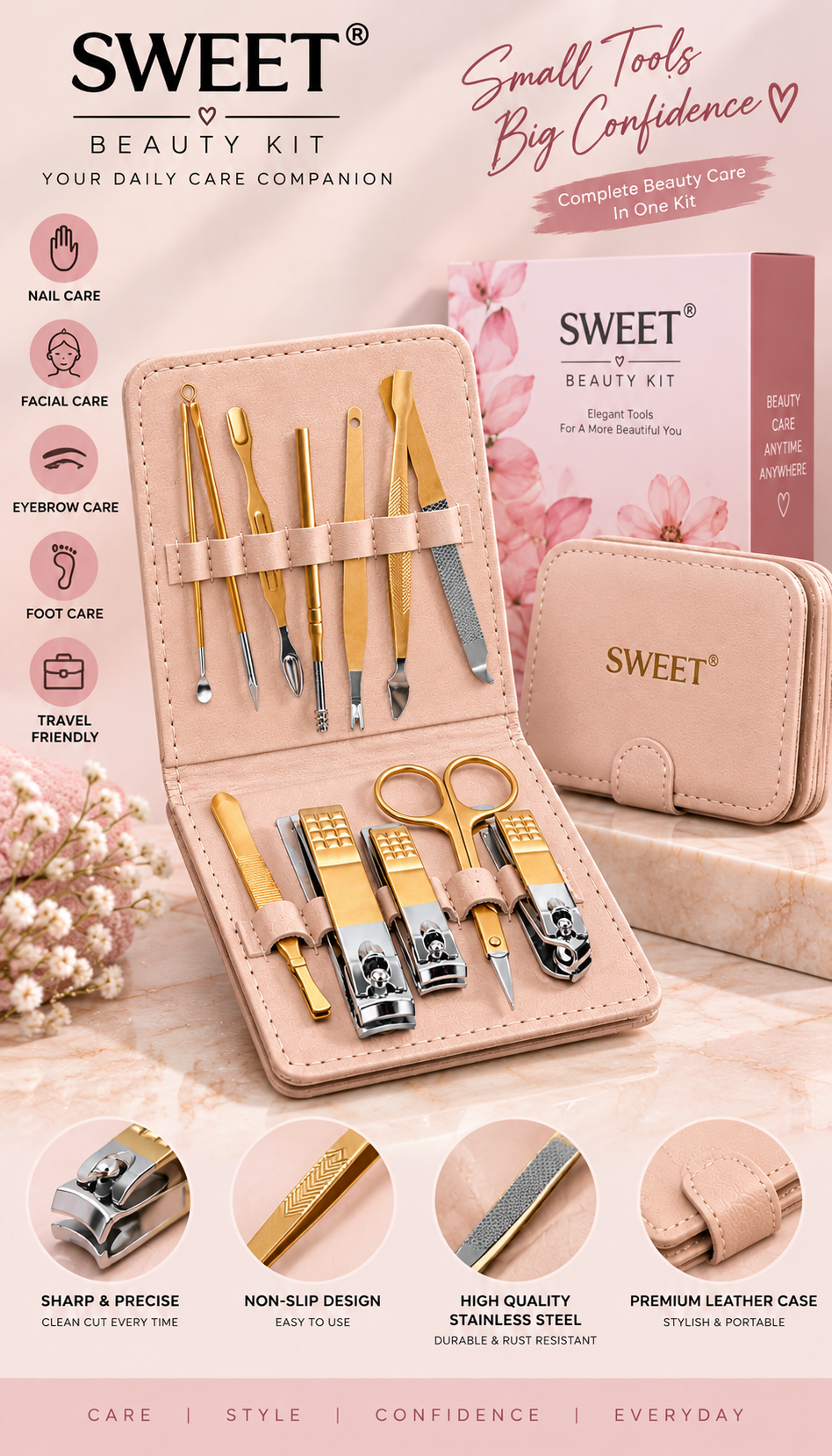 Sweet Beauty Mani Pedi Tool Kit