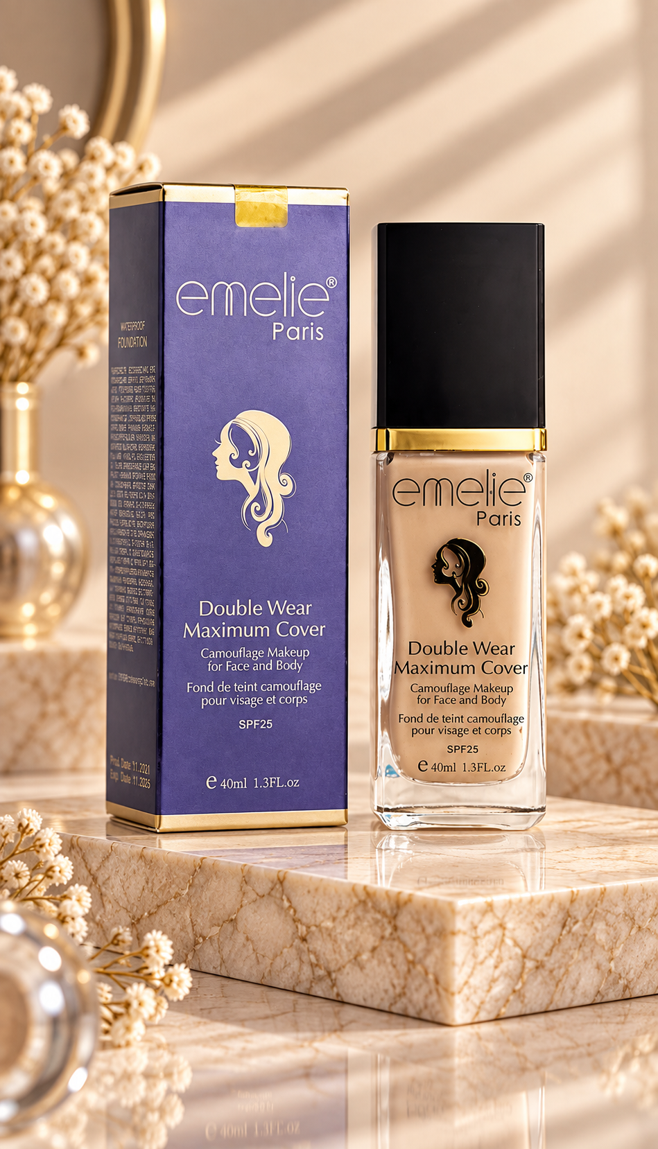 Emelie Double Wear Maximum Cover Foundation