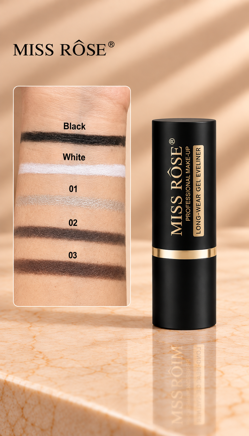 Miss Rose Gel Eyeliner Kajal Stick