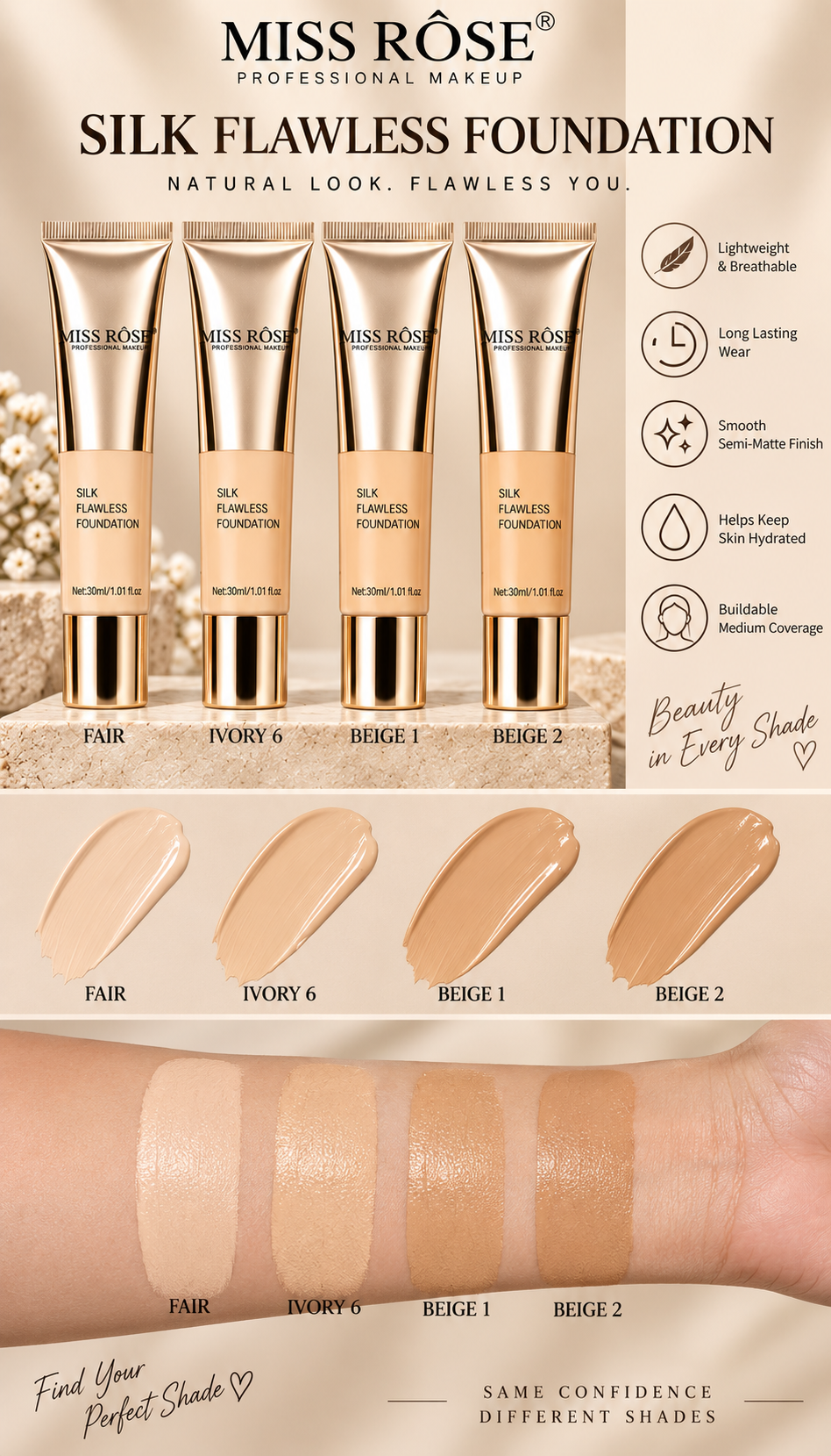Miss Rose Silk Flawless Foundation