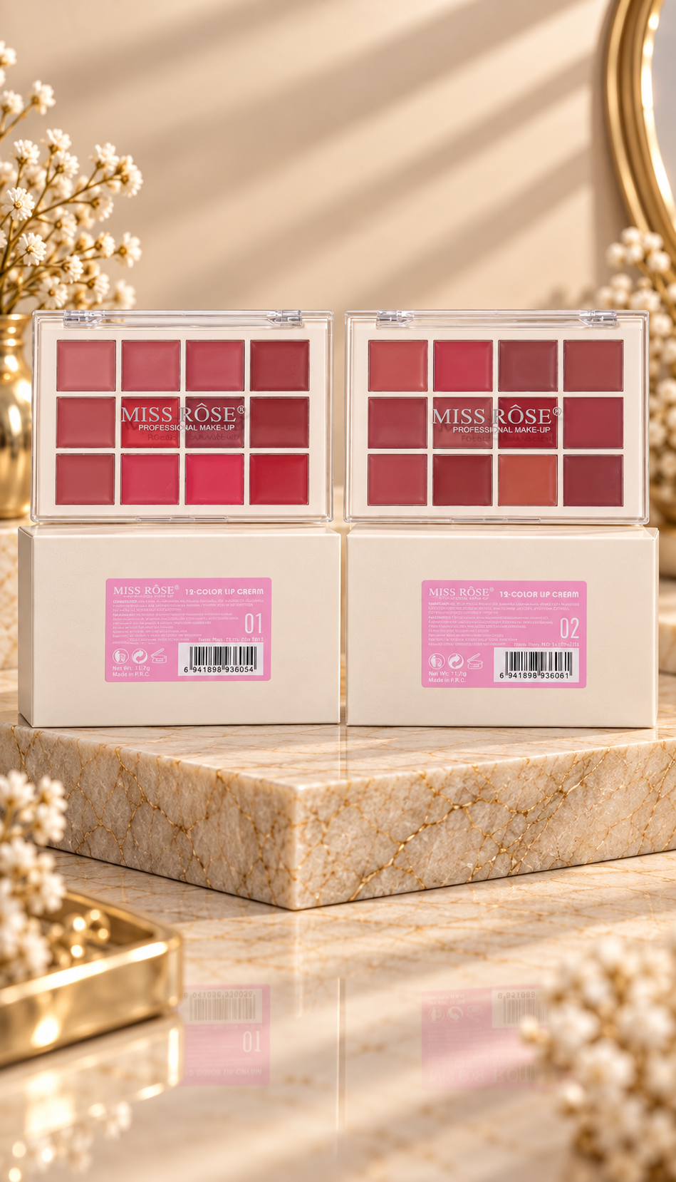 Miss Rose Lip Palette 01 &amp; 02