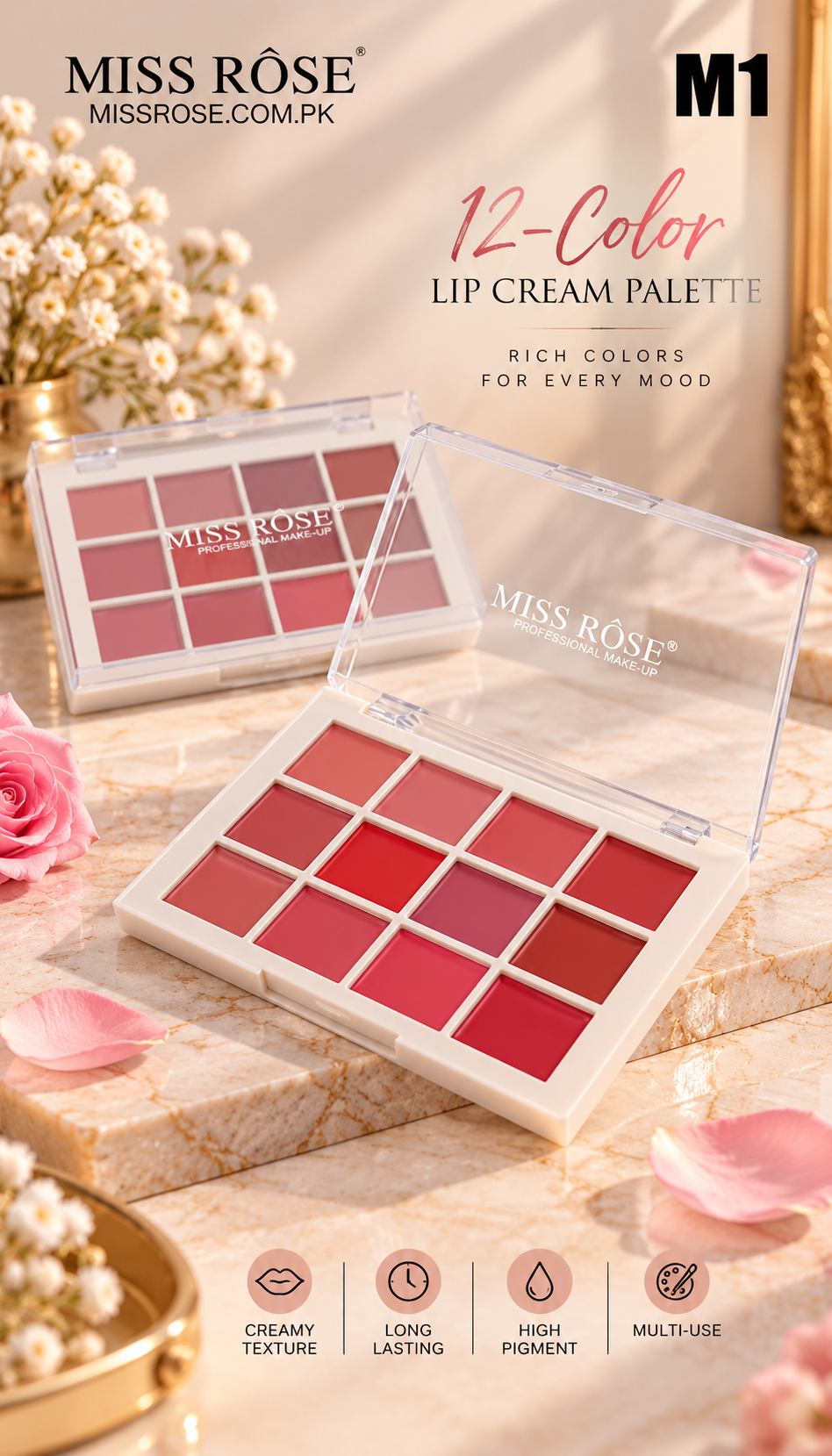 Miss Rose Lip Palette 01 &amp; 02