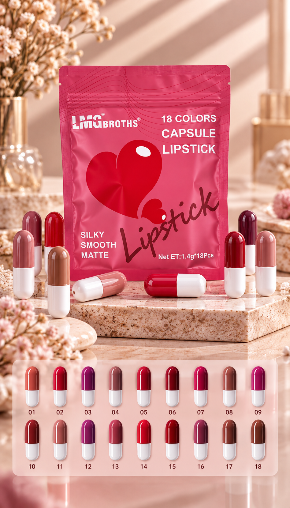 Mini Capsule Lipsticks 18pc