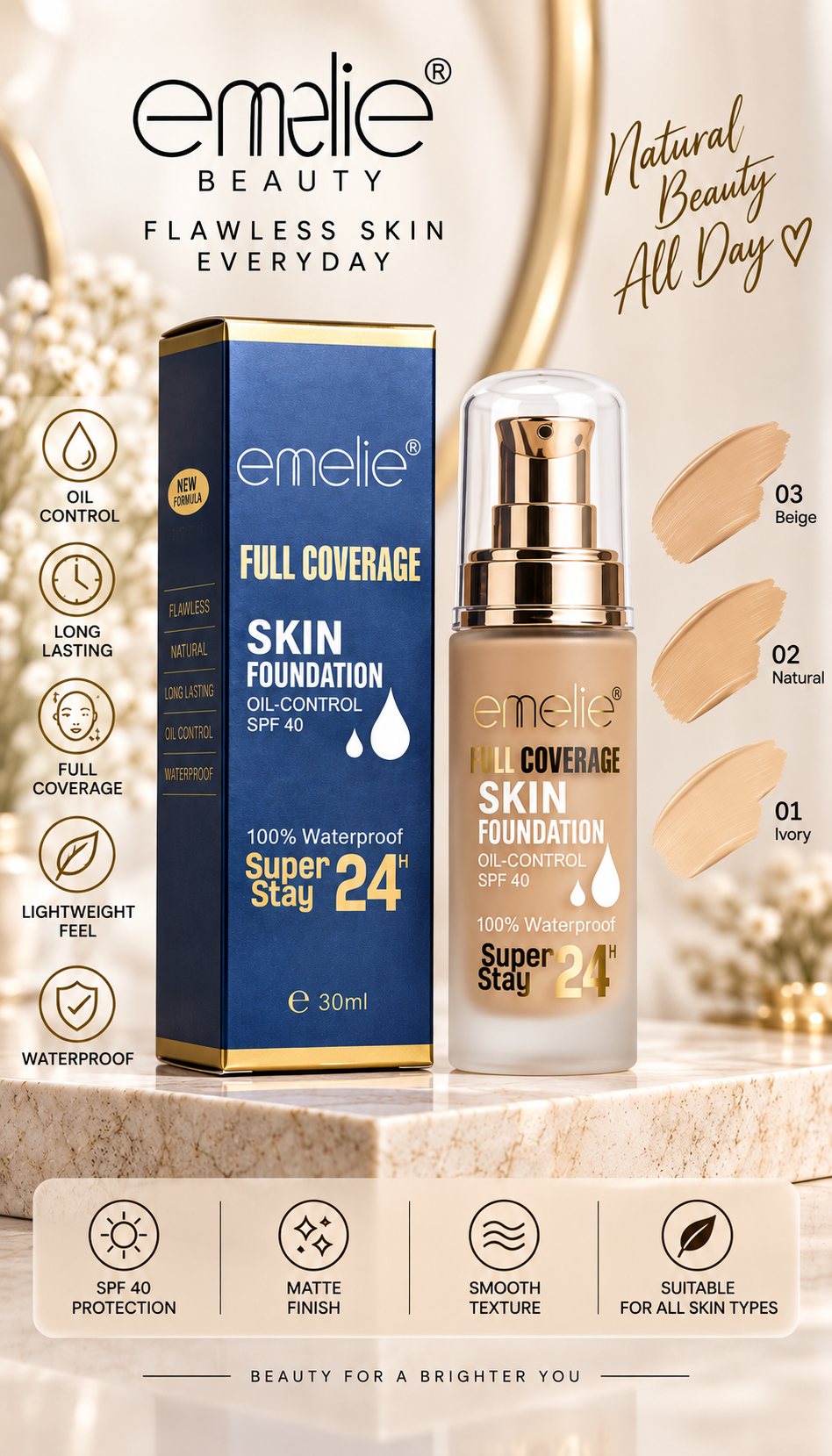 Emelie High Coverage Foundation